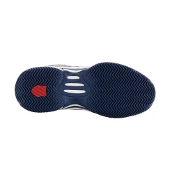 Online Hypercourt Express 2 Clay Court Shoe Kids - White, Dark Blue Clay Court Shoes