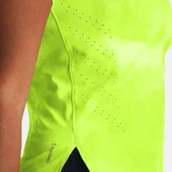 Outlet Laser Wash SS Running Shirt Women - Neon Yellow Running Clothing