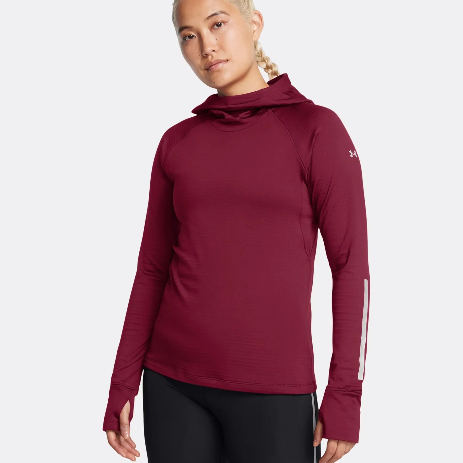 Sale Launch Elite Coldweather Balaclava Hoody Women - Dark Red Hoodies & Sweaters|Running Clothing