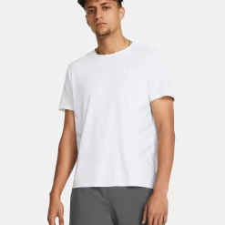 New Launch Elite Graphic Running Shirt Men - White, Grey Running Clothing
