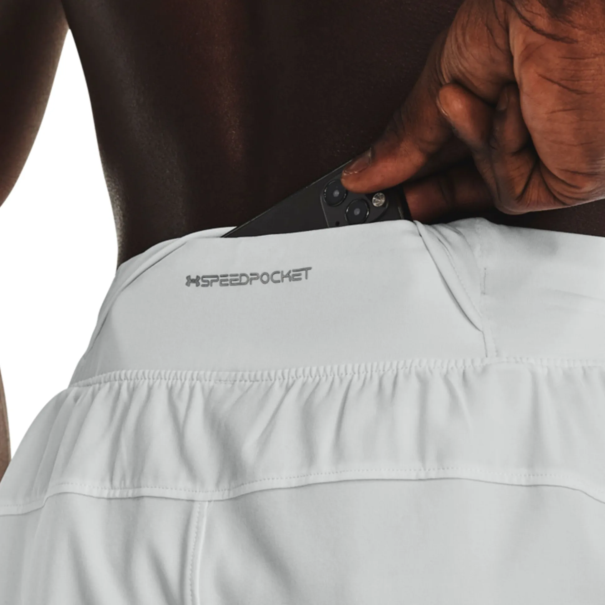 Online Launch Elite 5in Shorts Men - White, Neon Yellow Running Clothing|Shorts