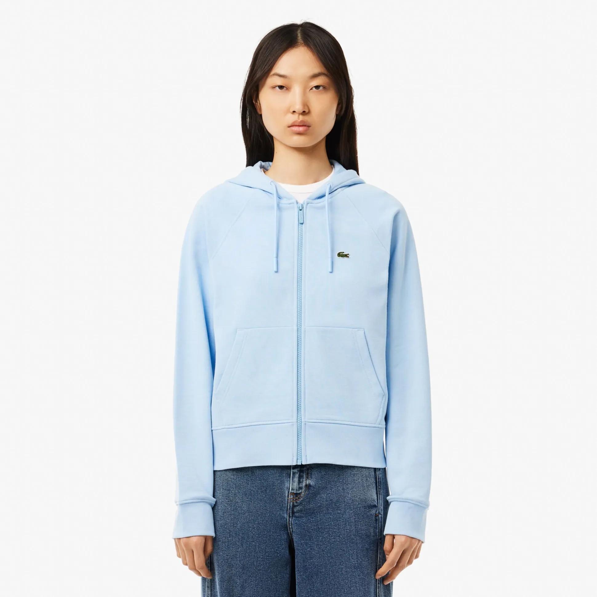 Outlet Lifestyle Fleece Zip Hoodie Women - Light Blue Hoodies & Sweaters|Jackets