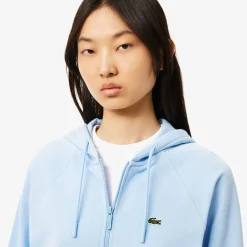 Outlet Lifestyle Fleece Zip Hoodie Women - Light Blue Hoodies & Sweaters|Jackets