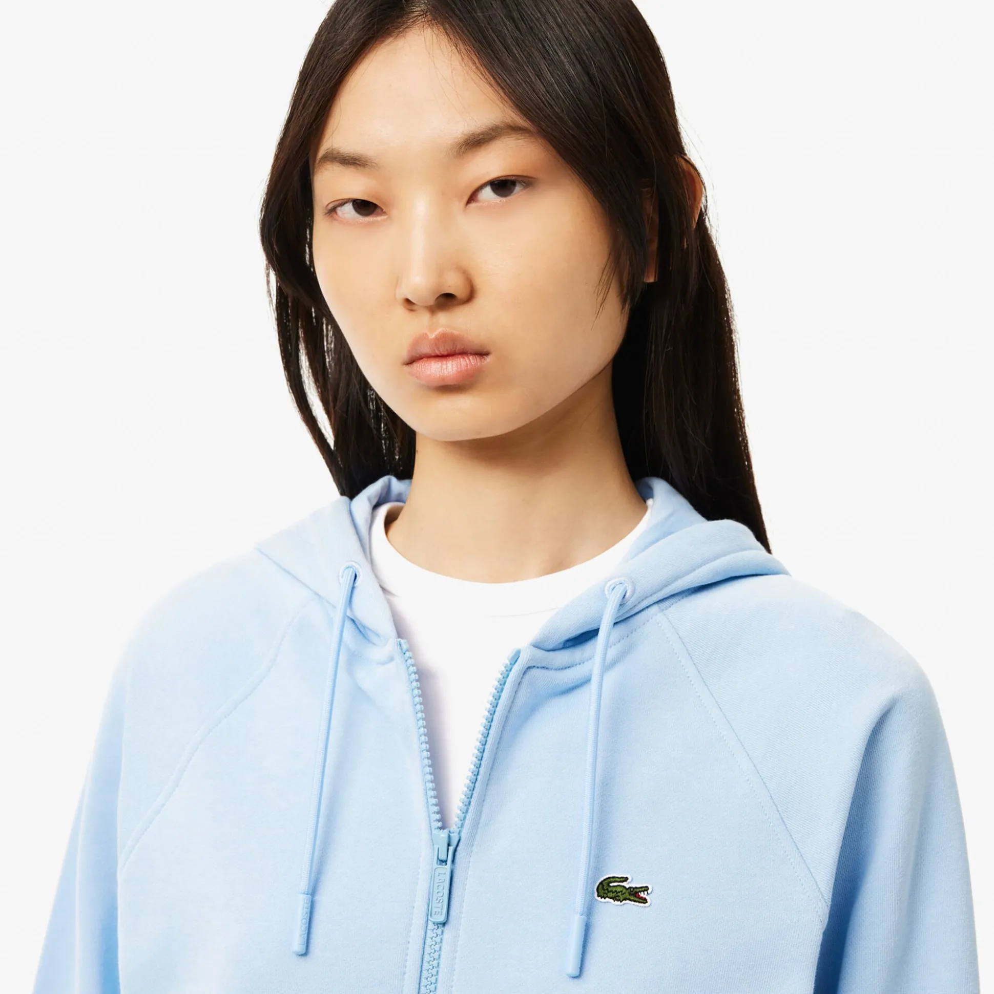 Outlet Lifestyle Fleece Zip Hoodie Women - Light Blue Hoodies & Sweaters|Jackets
