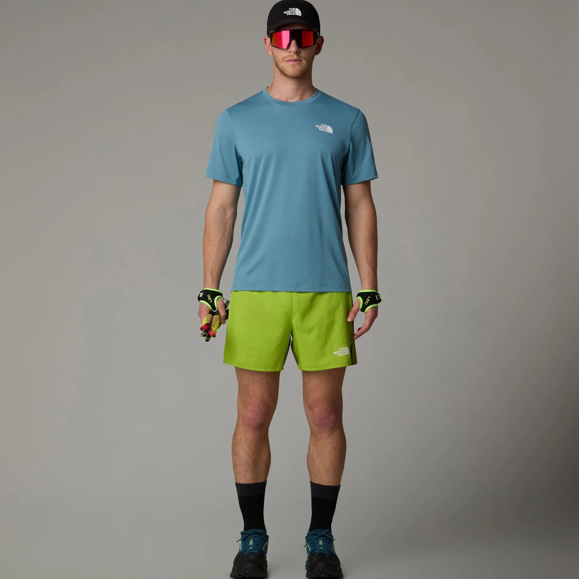 Cheap Lightbright Running Shirt Men - Blue Grey Running Clothing