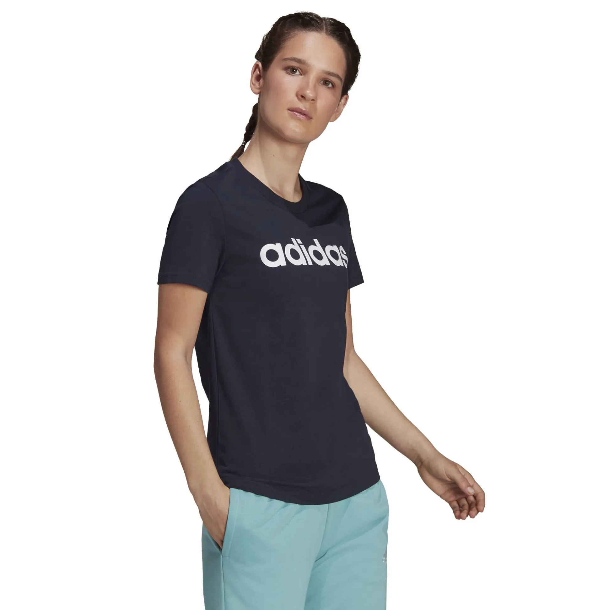 Best Linear T-Shirt Women - Dark Blue, White Shirts