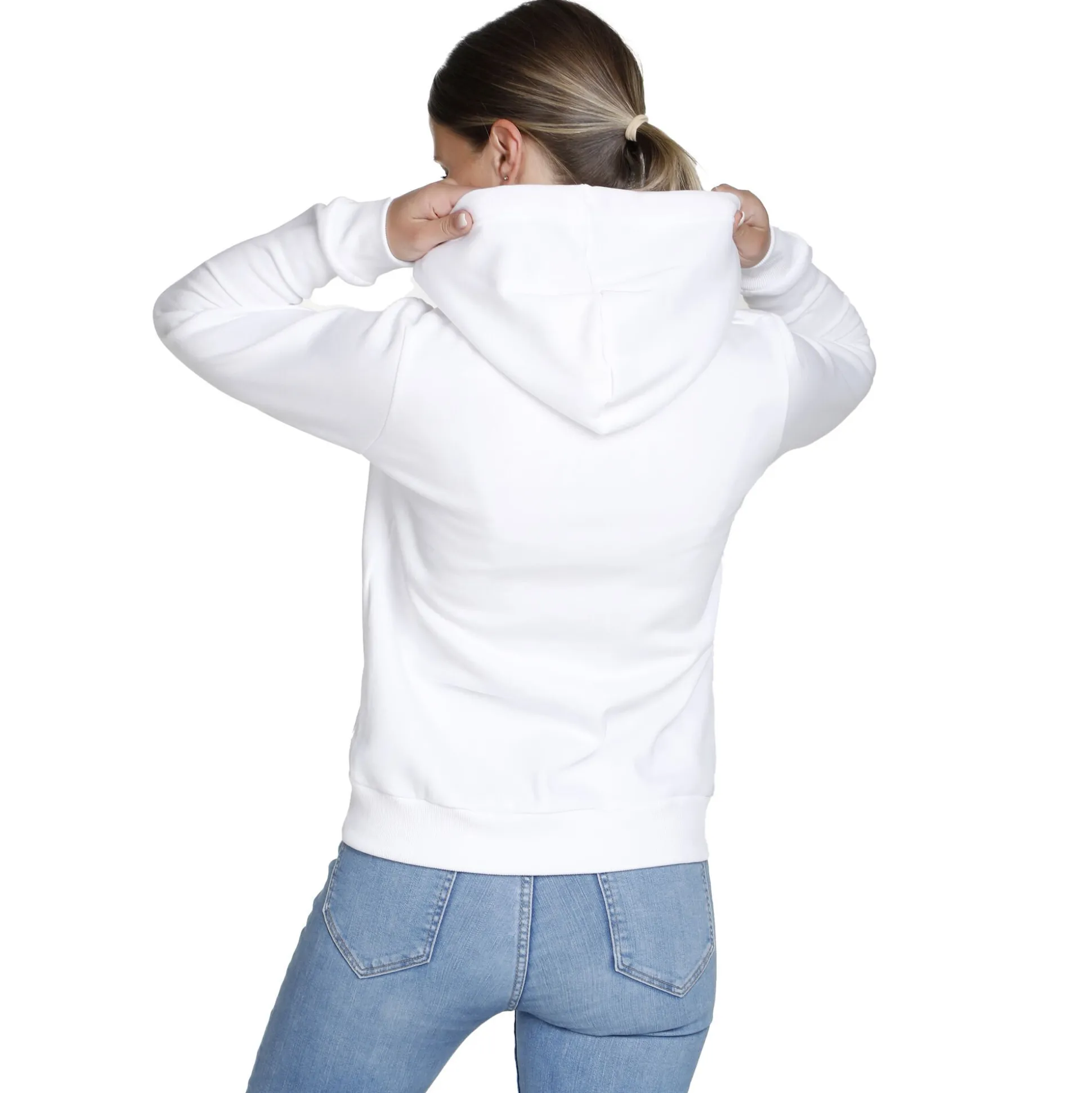 Outlet Logo Hoody Women - White, Pink Hoodies & Sweaters