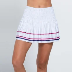 Sale Long Berry Smocked Skirt Women - White, Multicoloured Skirts