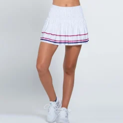 Sale Long Berry Smocked Skirt Women - White, Multicoloured Skirts