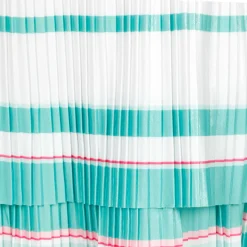 Outlet Long Deco Stripe Pleated Skirt Women - White, Multicoloured Skirts