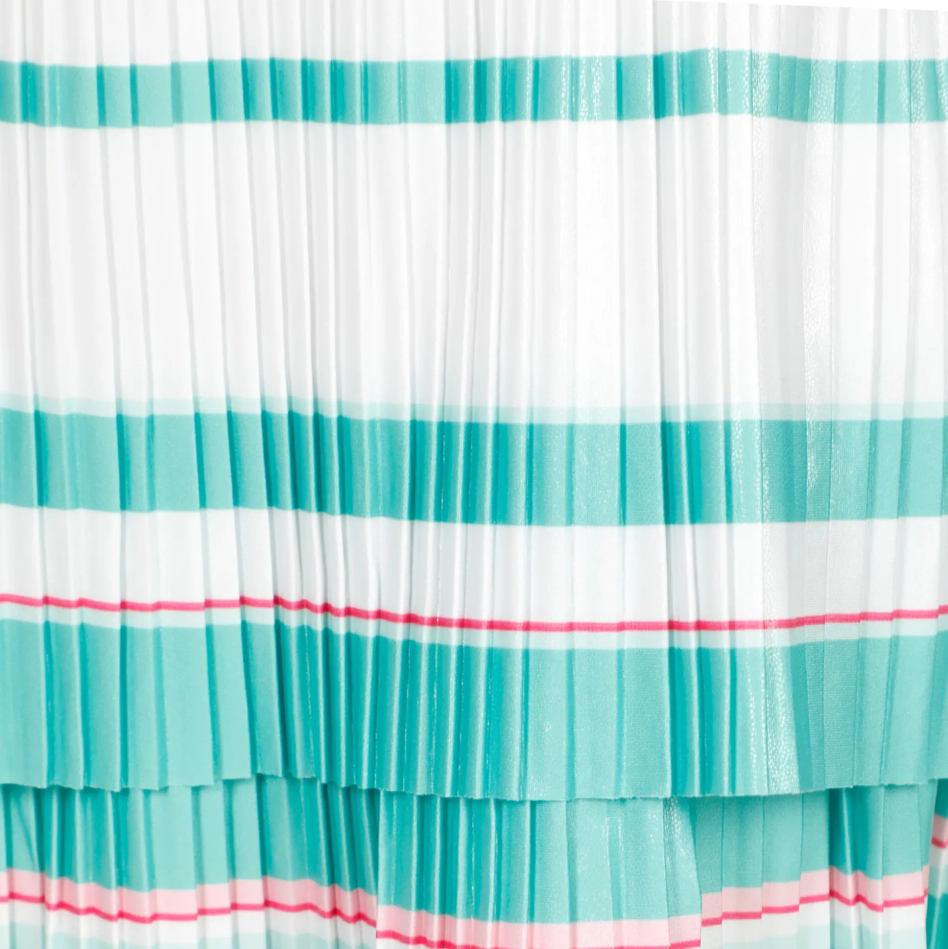 Outlet Long Deco Stripe Pleated Skirt Women - White, Multicoloured Skirts