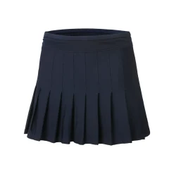 Store Long Retro Pleated Skirt Women - Dark Blue, Blue Skirts