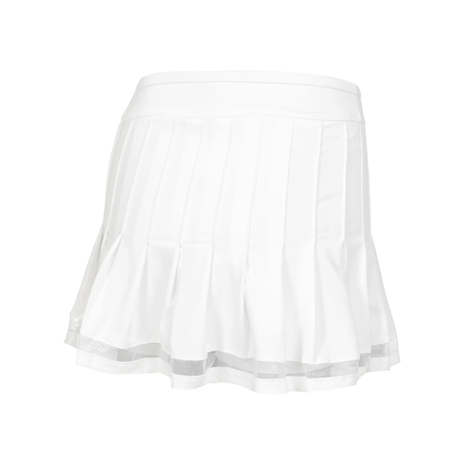 New Long Vintage Pleated Skirt Women - White, Silver Skirts
