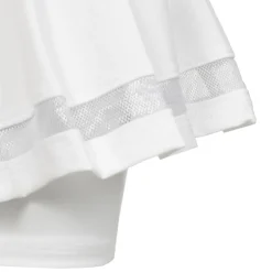 New Long Vintage Pleated Skirt Women - White, Silver Skirts