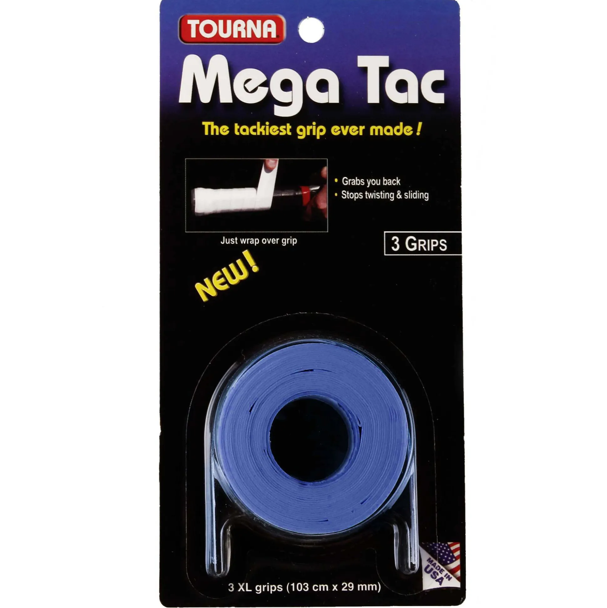 Hot Mega Tac 3 Pack - Blue Grips