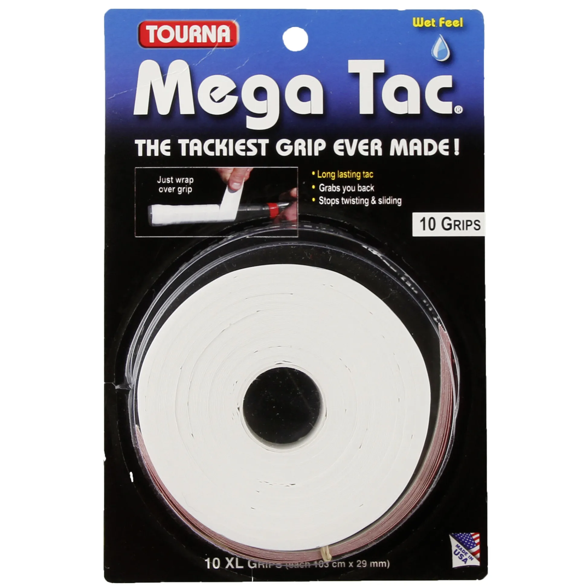 Online Mega Tac 10 Pack - White Grips