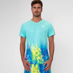 Hot Melbourne 2024 V-Neck T-Shirt Men - Turquoise, Multicoloured Shirts