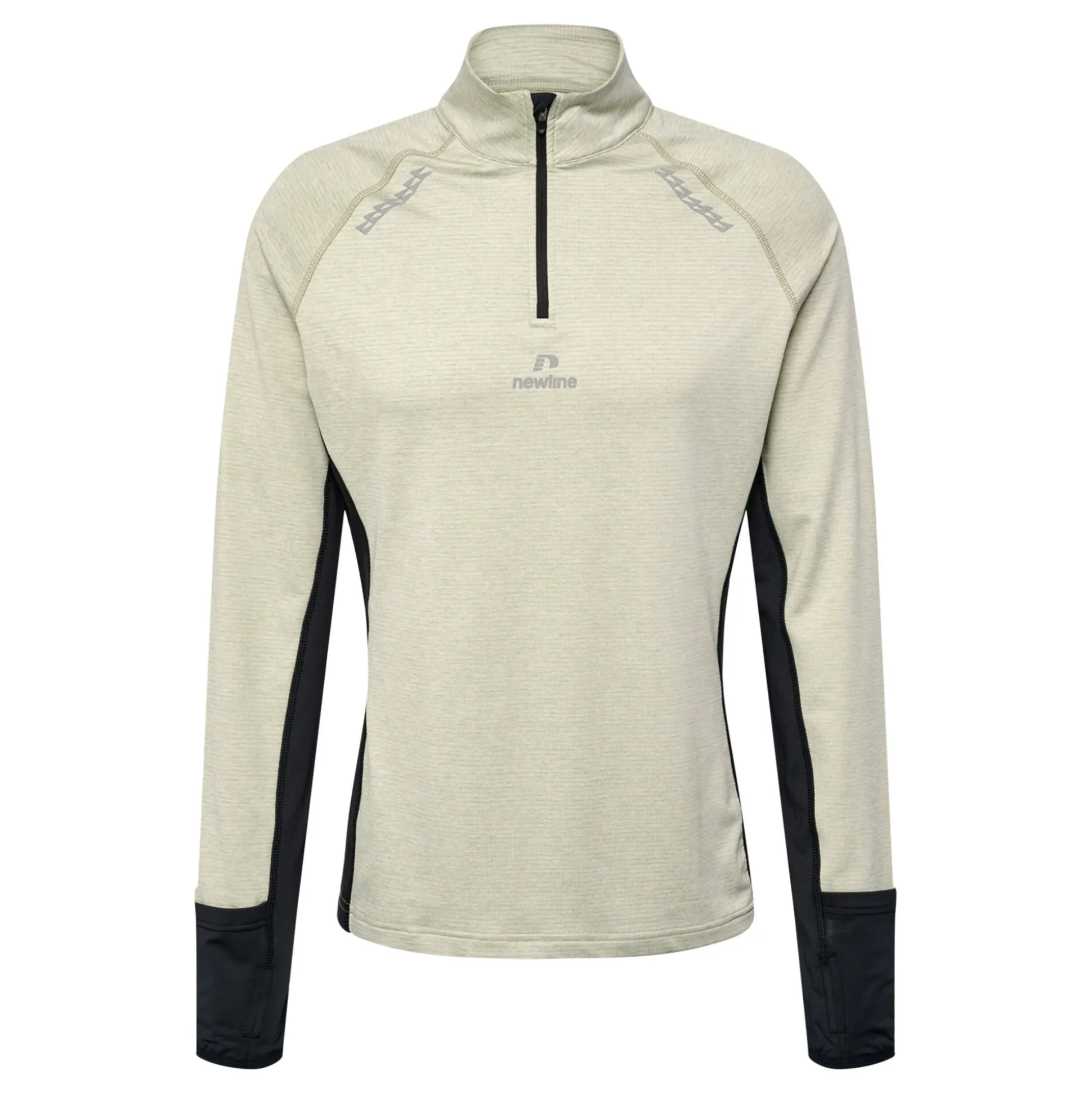 New Mesa Half-Zip Running Top Men - Beige, Black Running Clothing