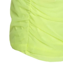 Fashion Mesh Is More Tank Top Girls - Neon Yellow Tops