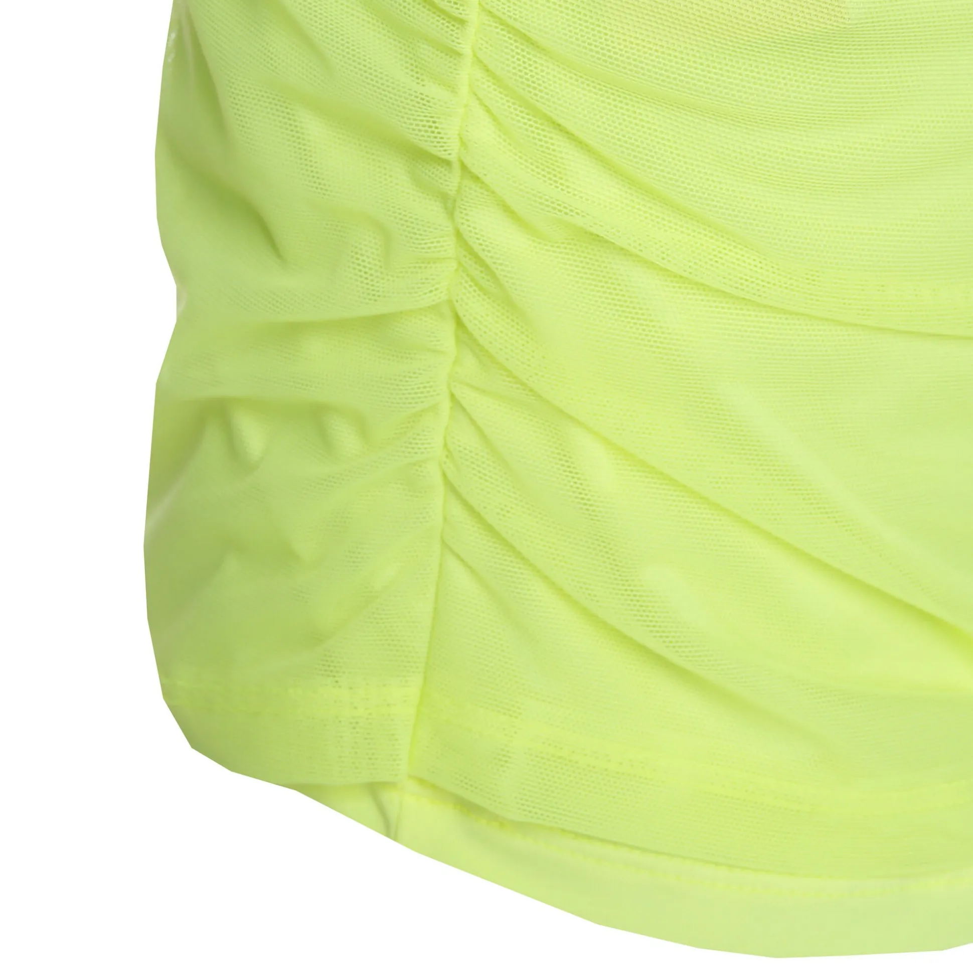 Fashion Mesh Is More Tank Top Girls - Neon Yellow Tops