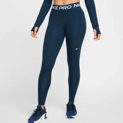 Clearance Mid-Rise Mesh-Paneled Tight Women - Dark Blue, White Pants
