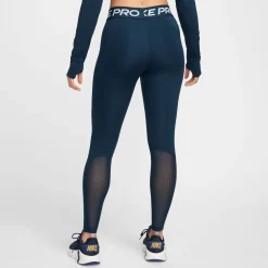 Clearance Mid-Rise Mesh-Paneled Tight Women - Dark Blue, White Pants