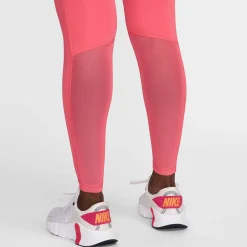New Mid-Rise Mesh-Paneled Tight Women - Pink, White Pants