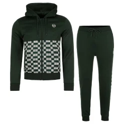 Shop Mosaico Hoody Tracksuit Men - Green, Beige Tracksuits