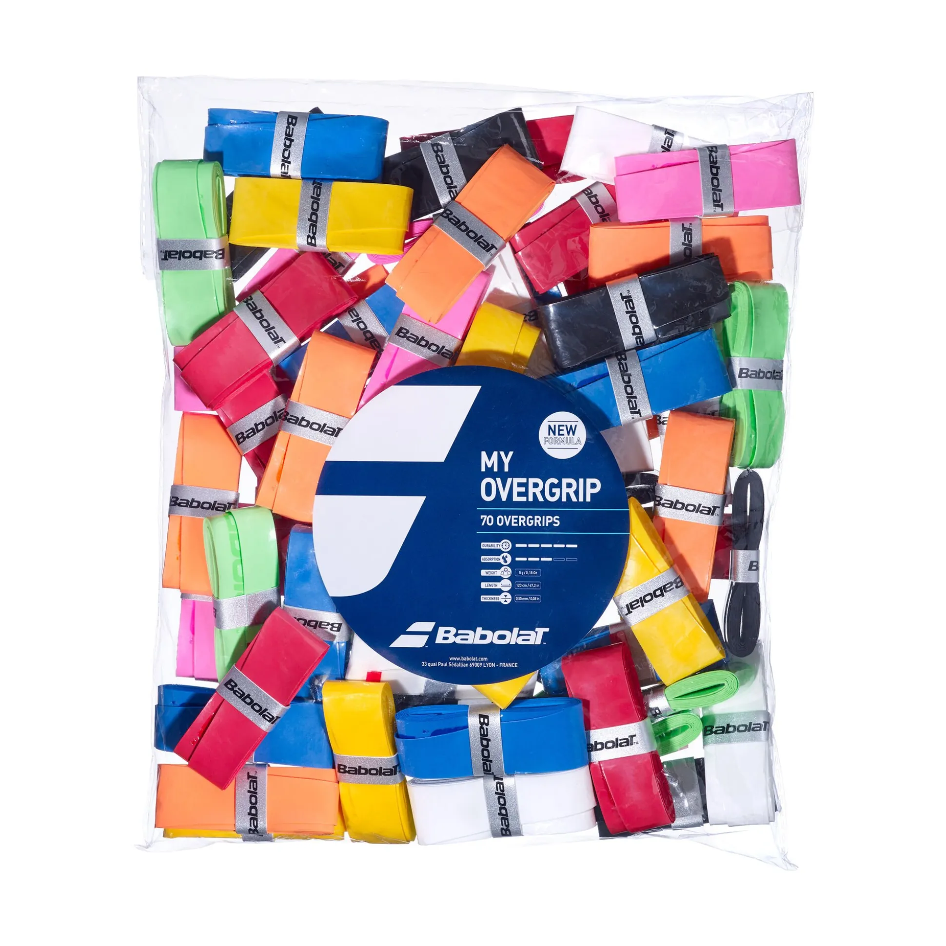 Hot My Overgrip Refill Bag 70 Pack - Multicoloured Grips