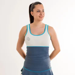 Hot Net Tank Top Women - Dark Blue, White Tops