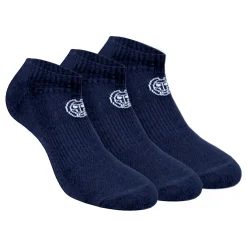 Cheap No Party No Show Move Tennis Socks 3 Pack - Dark Blue, White Socks