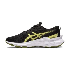 Fashion Novablast 2 GS Neutral Running Shoe Kids - Black, Neon Yellow Running Shoes