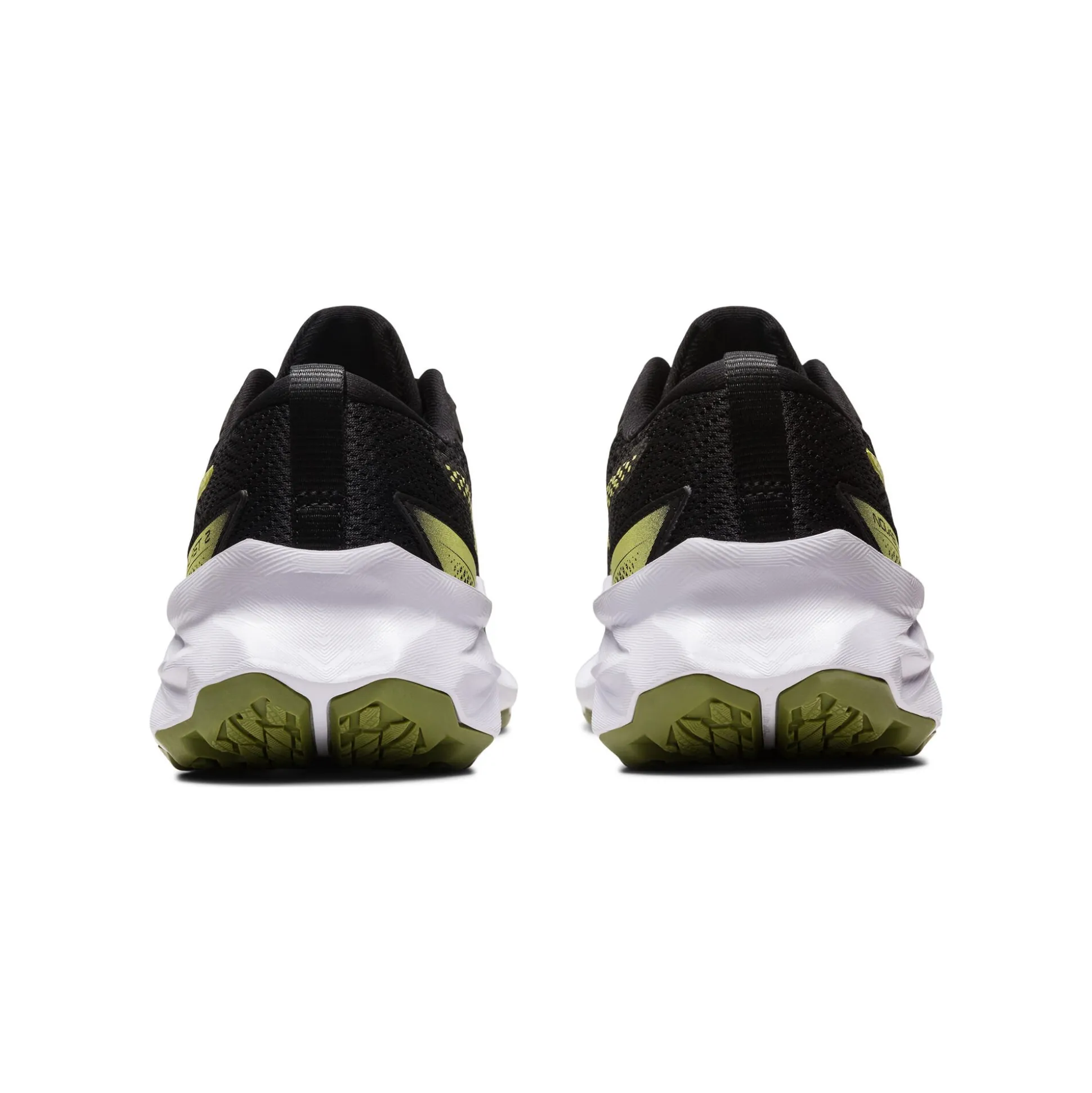 Fashion Novablast 2 GS Neutral Running Shoe Kids - Black, Neon Yellow Running Shoes