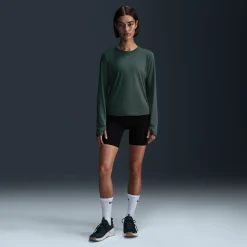 Cheap One Classic Dri-Fit Long Sleeve Women - Dark Green Shirts