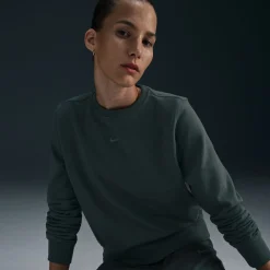 Cheap One Dri-Fit Crew Sweatshirt Women - Green, Black Hoodies & Sweaters