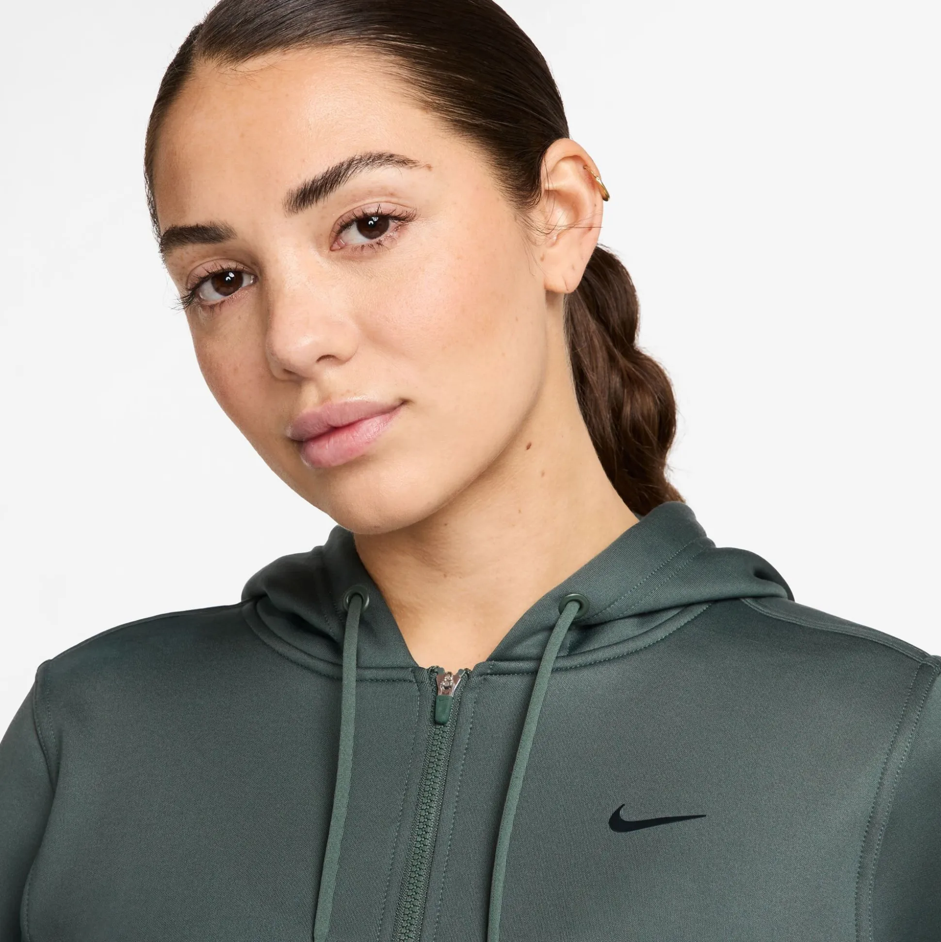 Hot One Therma-Fit Zip Hoodie Women - Green, Black Hoodies & Sweaters|Jackets