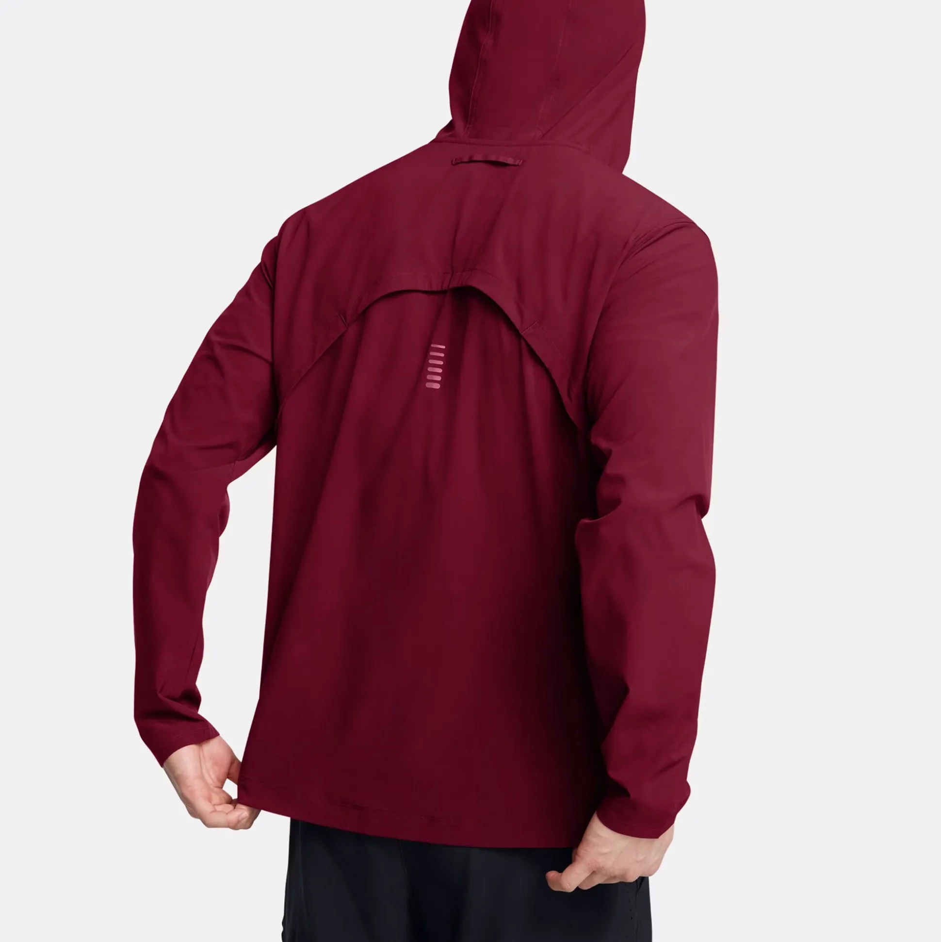 Store Outrun The Storm Running Jacket Men - Dark Red, Black Running Clothing