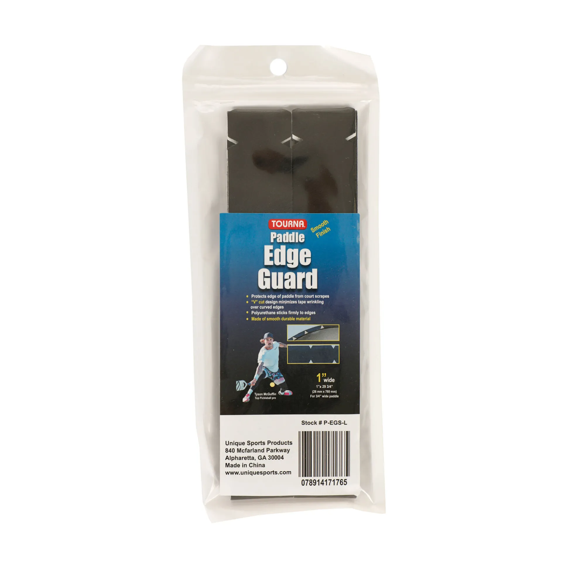 Clearance Padel Edge Guard 19mm Pickleball Frame Protection Tape - Black Pickleball