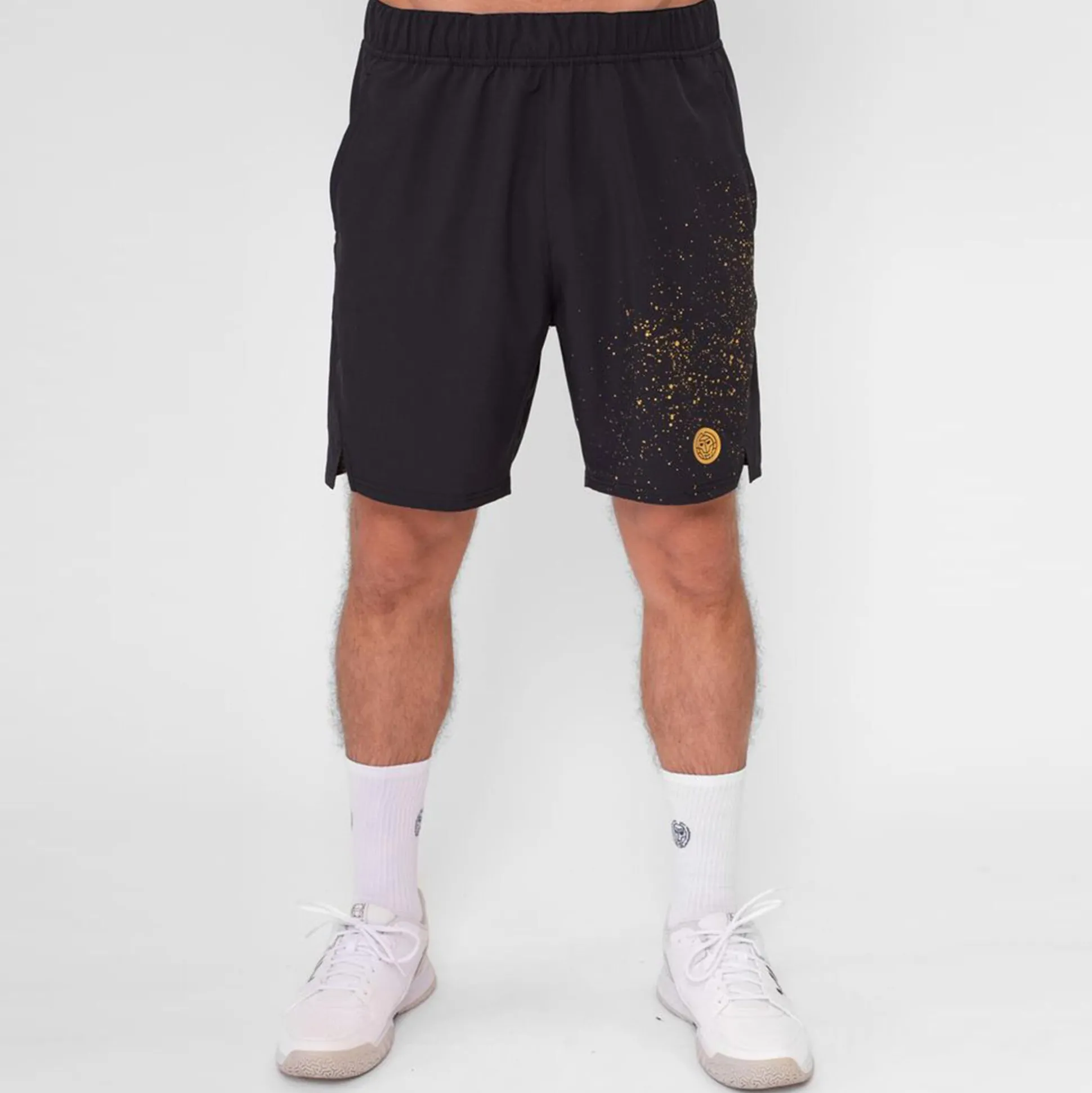 Online Paris 2024 7 Inch Shorts Men - Black, Gold Shorts