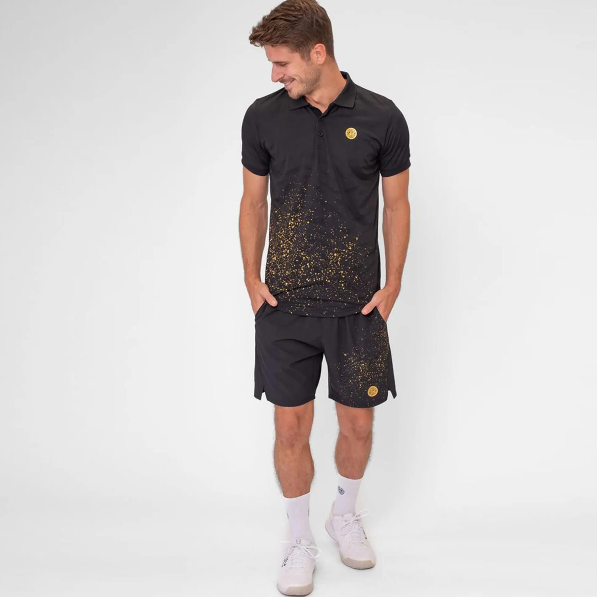 Online Paris 2024 7 Inch Shorts Men - Black, Gold Shorts