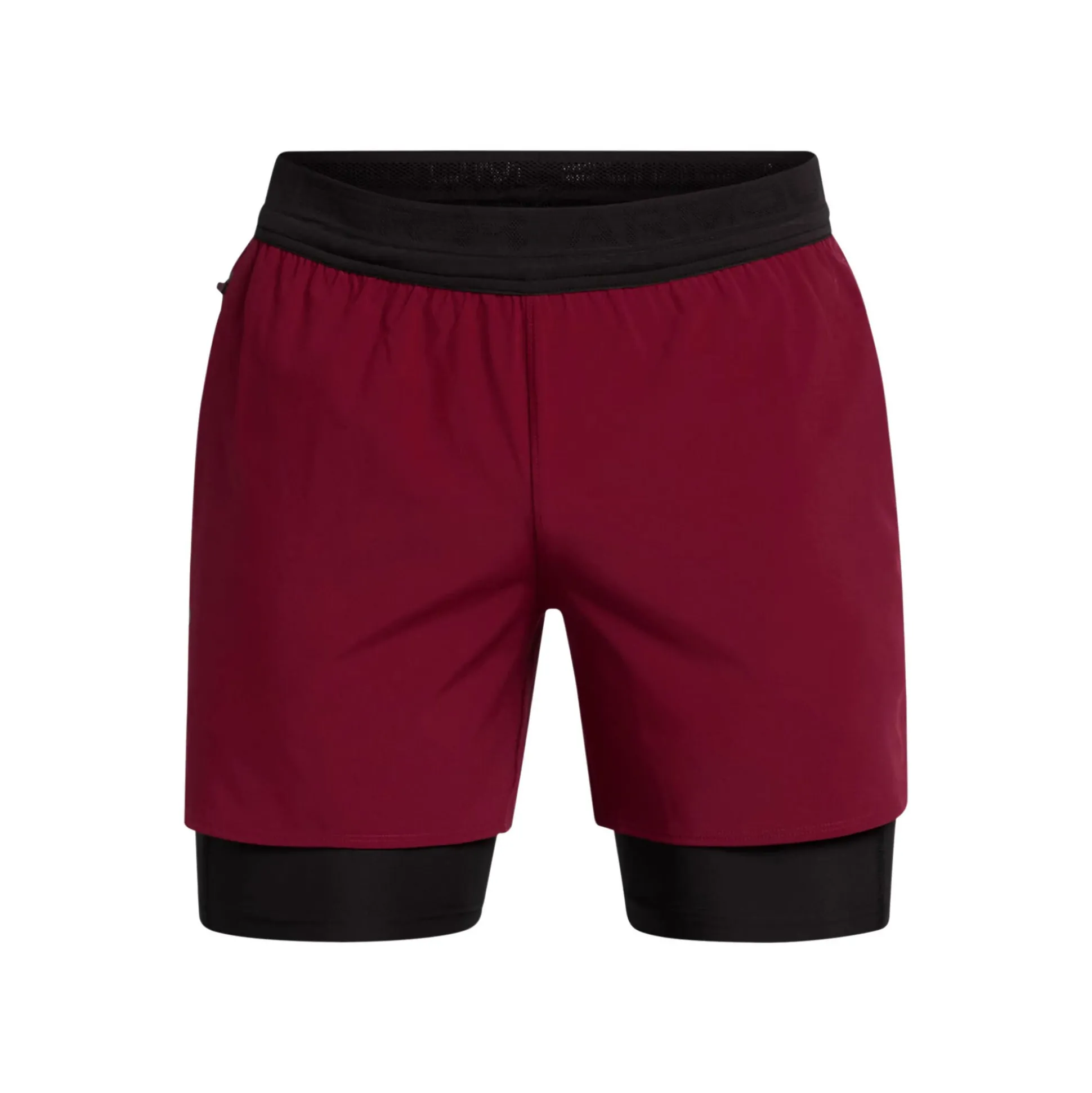 Fashion Peak Woven 2in1 Shorts Men - Wine Red, Black Shorts