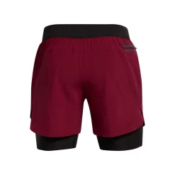 Fashion Peak Woven 2in1 Shorts Men - Wine Red, Black Shorts
