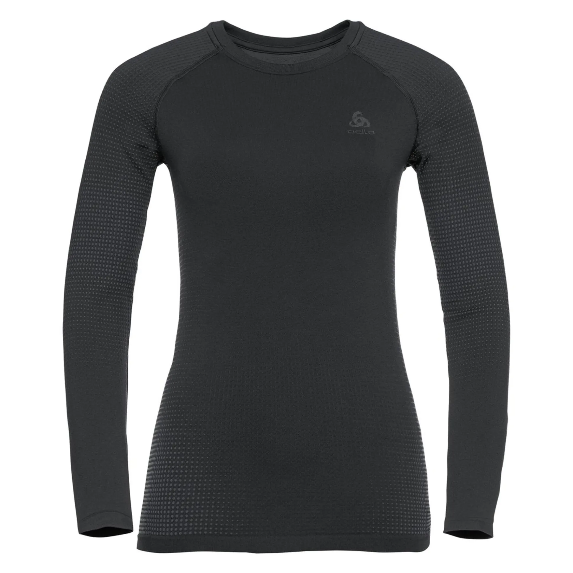 Fashion Performance Warm Eco BI Top Crew Neck Long Sleeve Women - Black, Anthracite Shirts