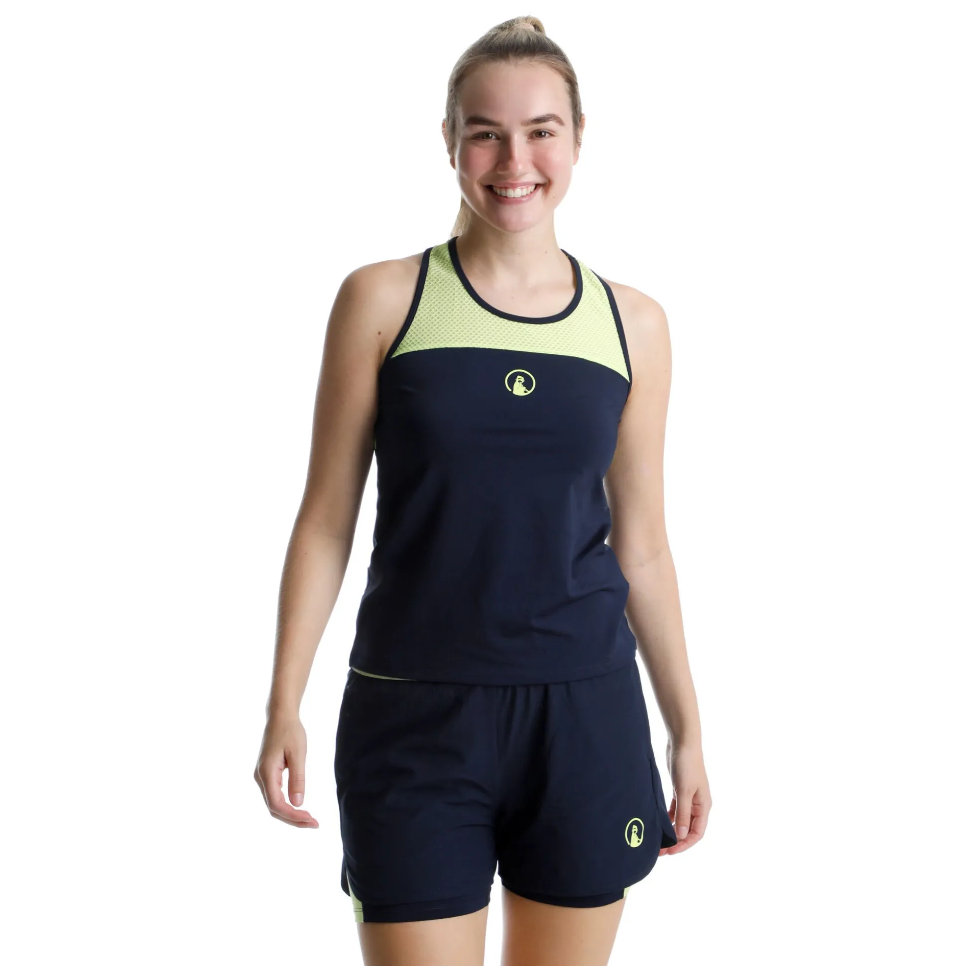 Clearance Perspectives Racerback Tank Top Women - Dark Blue Tops
