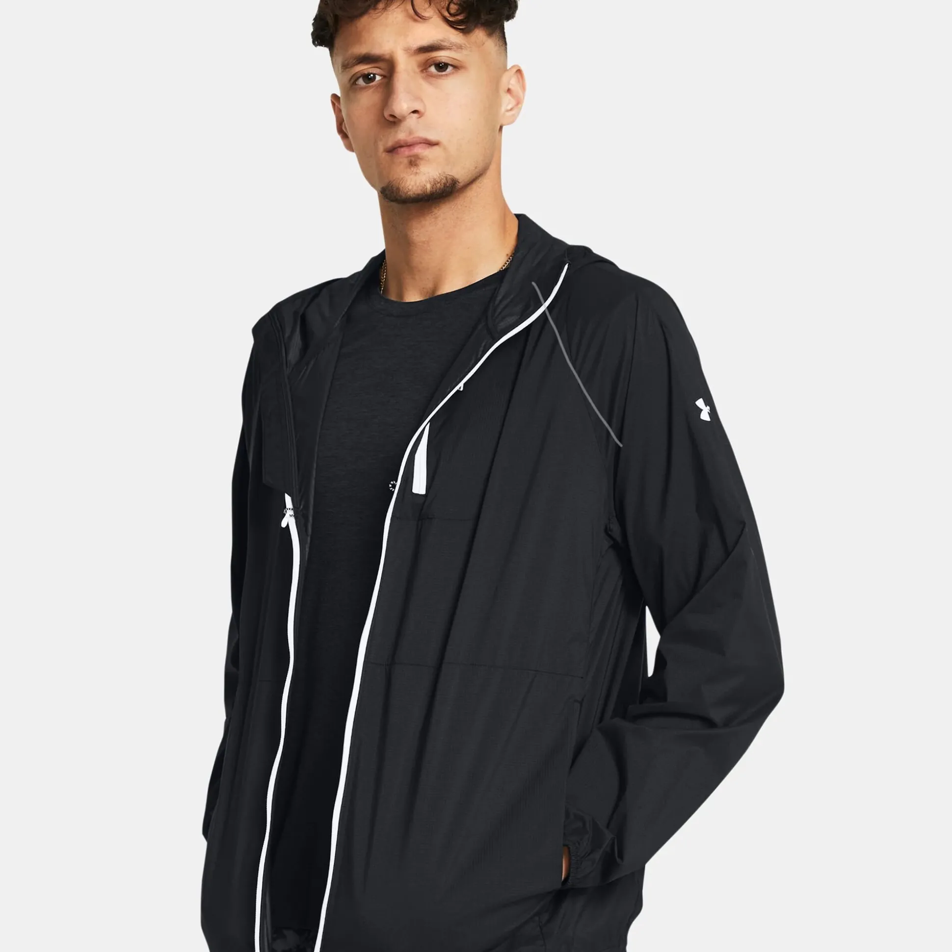 Hot Phantom Windbreaker Running Jacket Men - Black, White Running Clothing