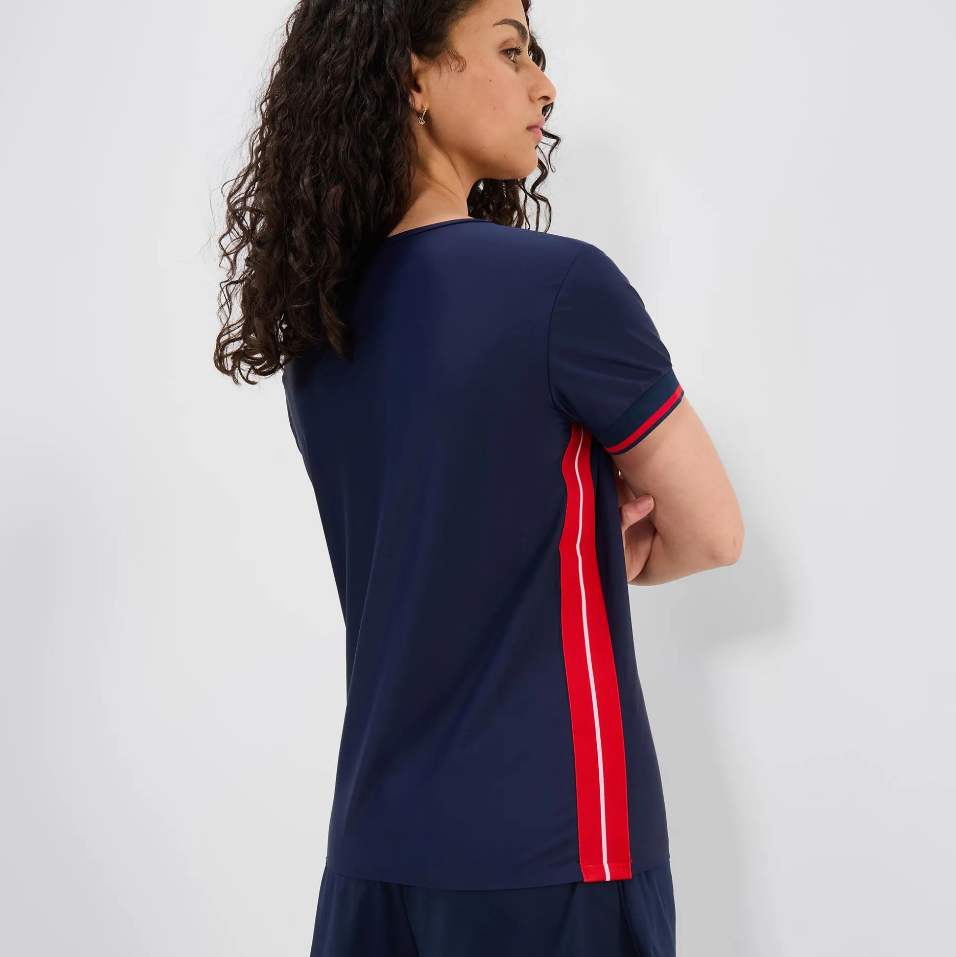 Hot Pierce T-Shirt Women - Dark Blue, Red Shirts