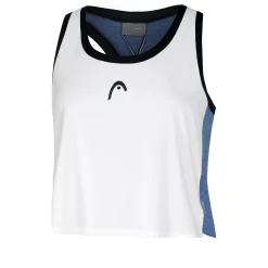 Cheap Play Crop Tank Top Women - White, Dark Blue Tops