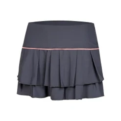 Cheap Pleat Tier With Piping Skirt Women - Dark Grey, Apricot Skirts
