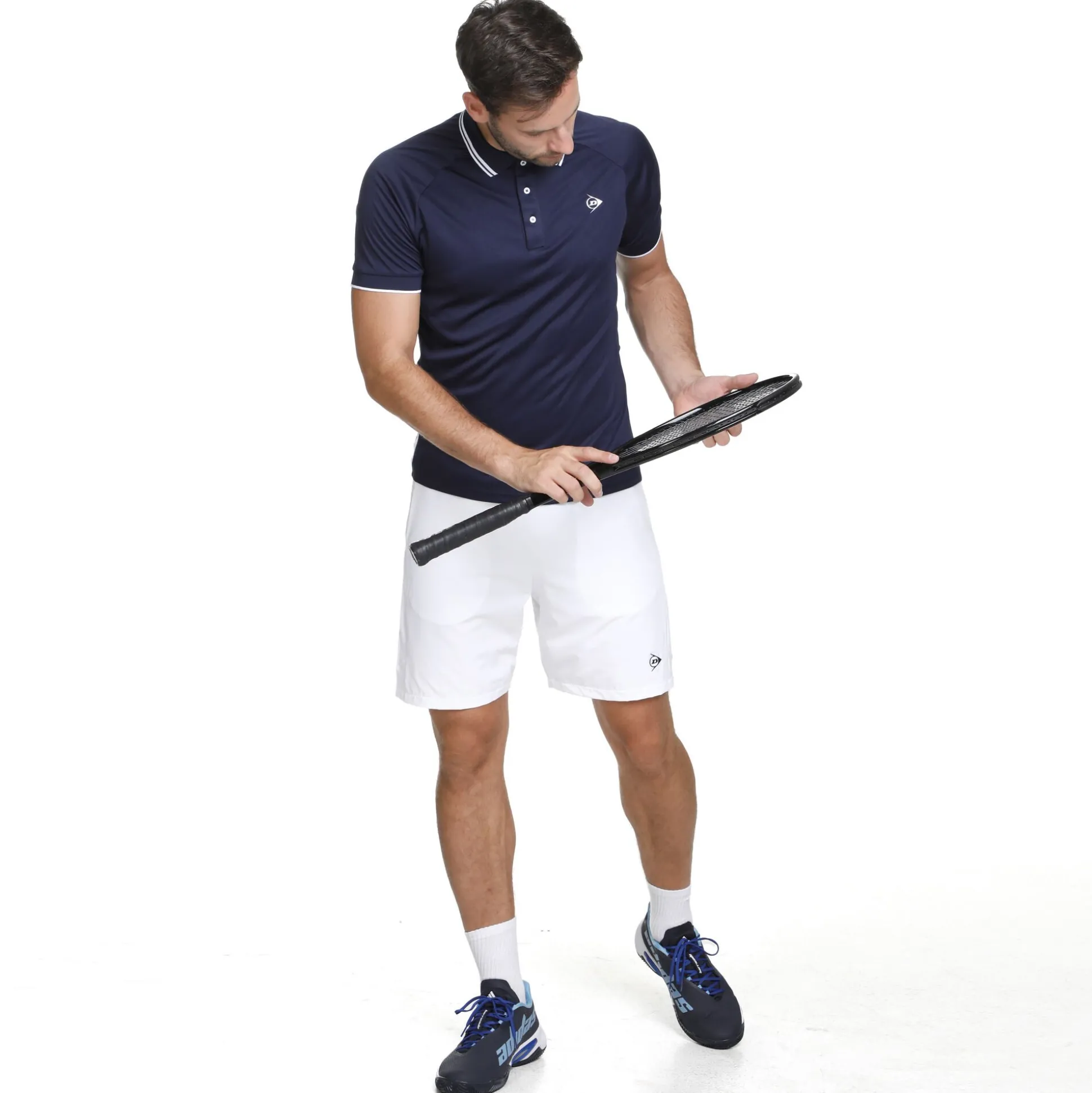 Online Polo Men - Dark Blue, White Shirts