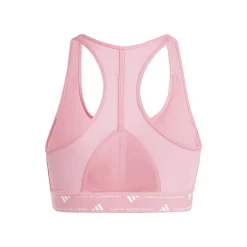 New Power Racer Medium 3-Stripes Sports Bras Women - Pink, White Sports Bras